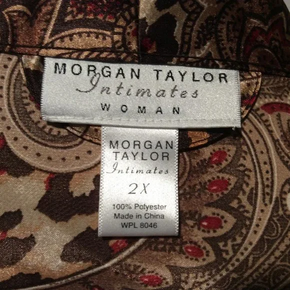 Morgan Taylor Intimates 2X Satiny Kimono robe NWOT - Picture 6 of 7